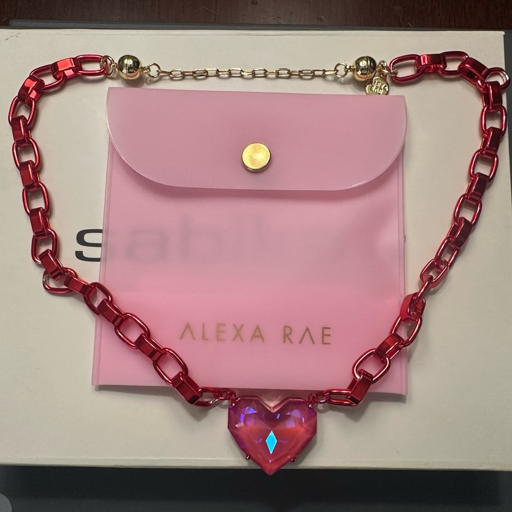 Alexa Rae Pink Heart Pendant Necklace